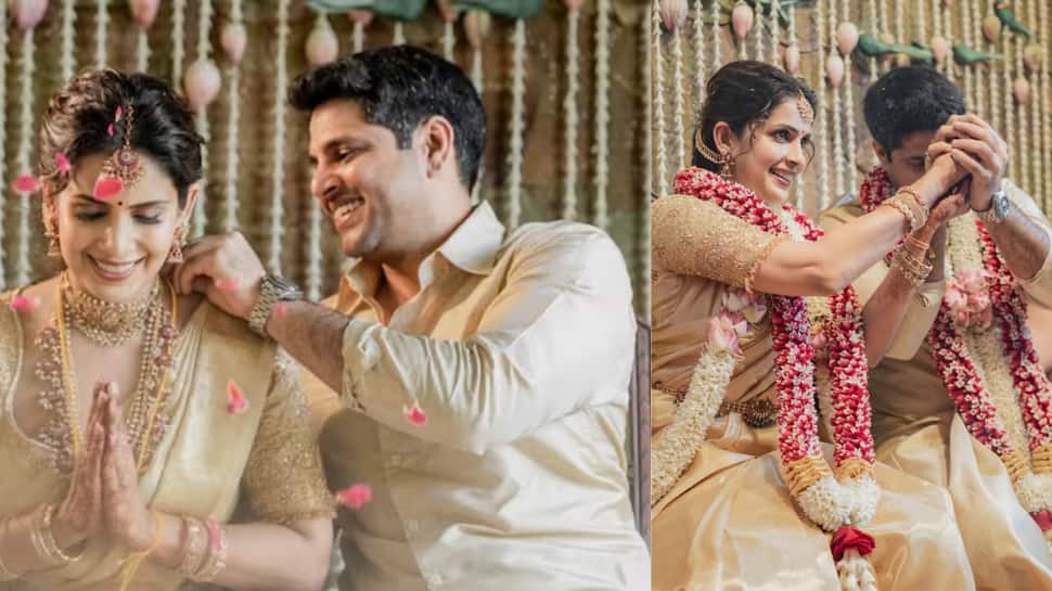 Bigg Boss Tamil Fame Samyuktha Shan Marries Former CSK Cricketer Aniruddha Srikanth In A Grand Traditional Ceremony