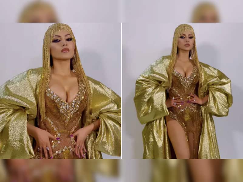 Urvashi Rautela's gold and diamond dress