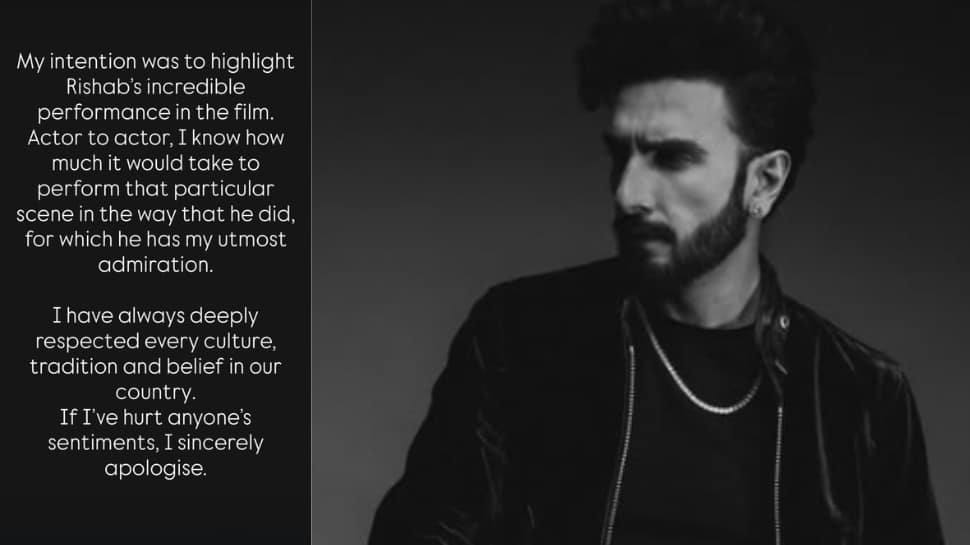 Ranveer Singh Apologises After Backlash For Mimicking Rishab Shetty At IFFI 2025, Says, 'My Intention Was...'