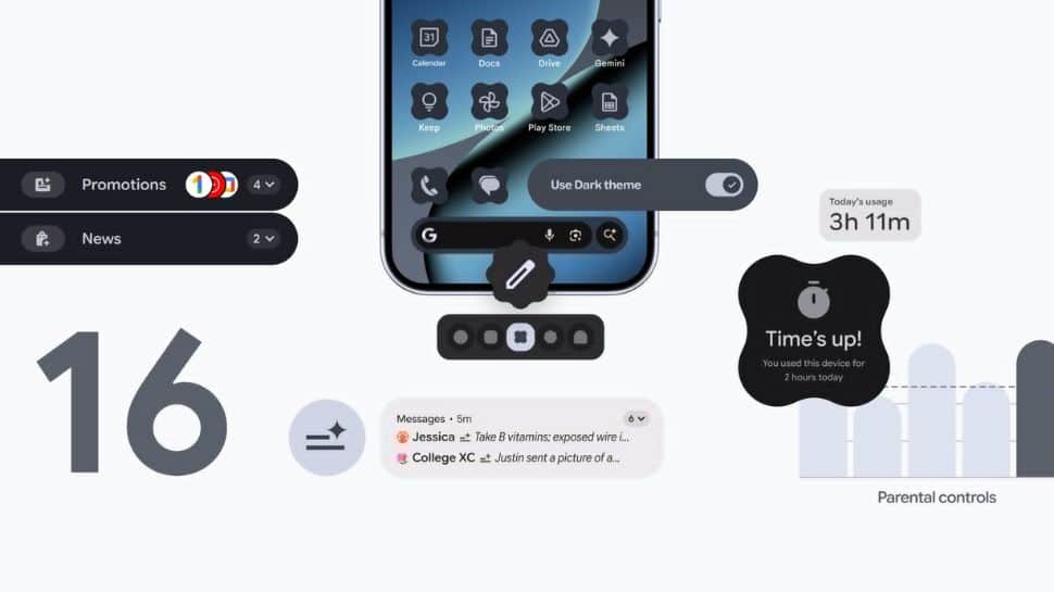 Google’s Android 16 Update Brings AI Notification Summaries, New Customization Options, And Parental Controls For Pixel Users; Check New Features | Technology News Google’s Android 16 Update Brings AI Notification Summaries, New Customization Options, And Parental Controls For Pixel Users; Check New Features | Technology News