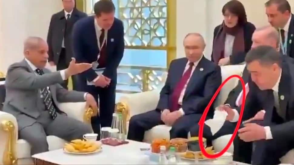 40-Minute Wait: Furious Pakistan PM Shehbaz Sharif Gatecrashes Putin & Erdogan Meeting In Turkmenistan | VIRAL VIDEO