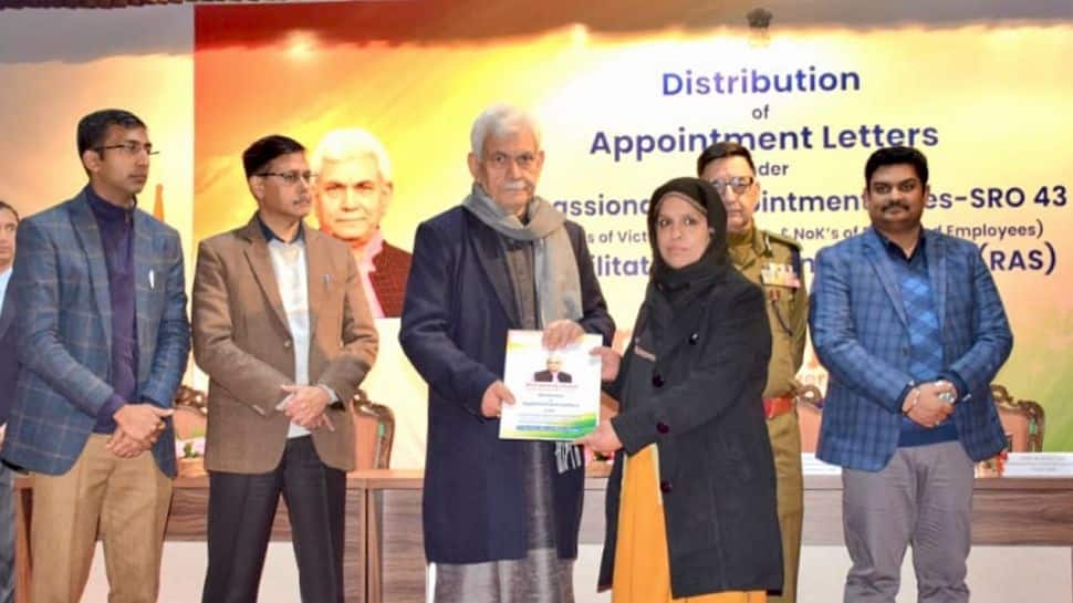 J-K: LG Manoj Sinha Hands Over Job Letters To Terror Victim Families In Srinagar