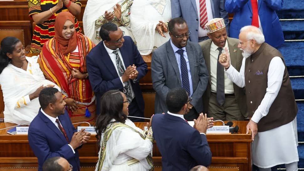 Ethiopian PM Abiy Ahmed Personally Drives PM Modi To Airport, Bids Farewell After Landmark Visit