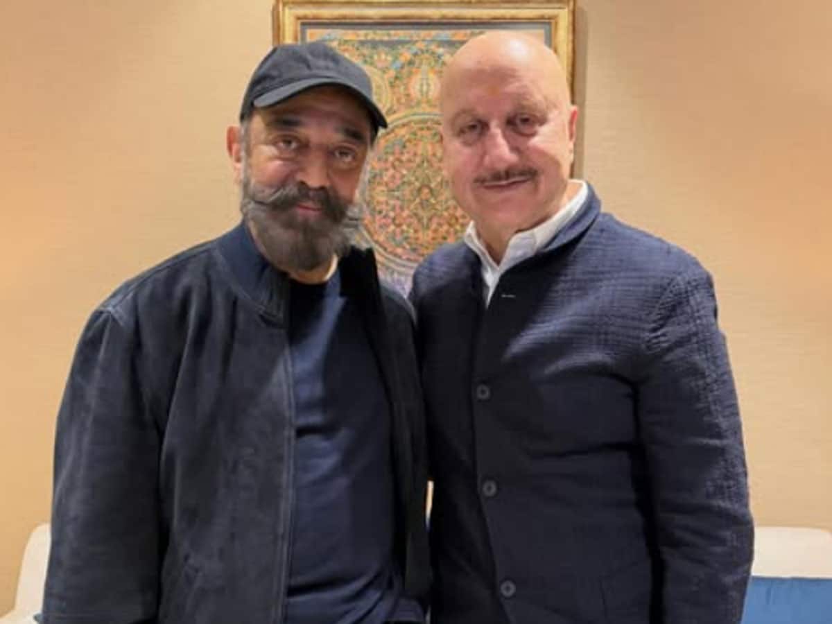 Anupam Kher's Bumps Into Kamal Haasan At Delhi Airport, Calls Him 'One Of The Finest Actors' Of Indian Cinema