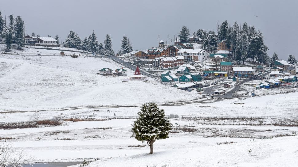 Kashmir Sees Season`s First Snowfall: Higher Reaches Covered In White | VIDEO