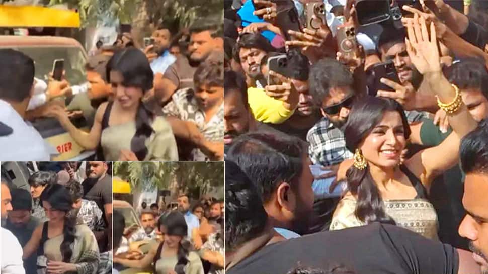 Trending Viral Video: Samantha Ruth Prabhu Gets Mobbed By Crowd In Hyderabad - Watch