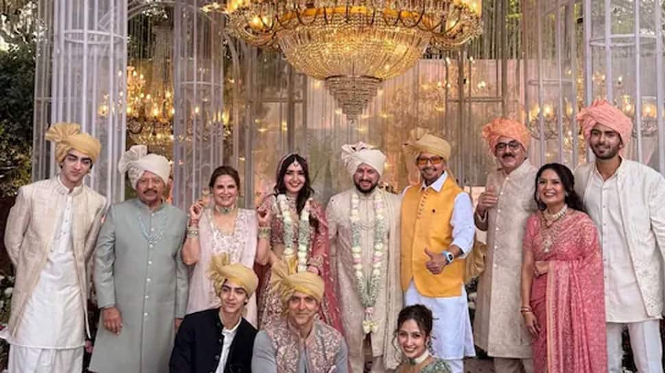 Hrithik Roshan Gets Papped At Cousin's Wedding, Father Rakesh Roshan Poses With Bride