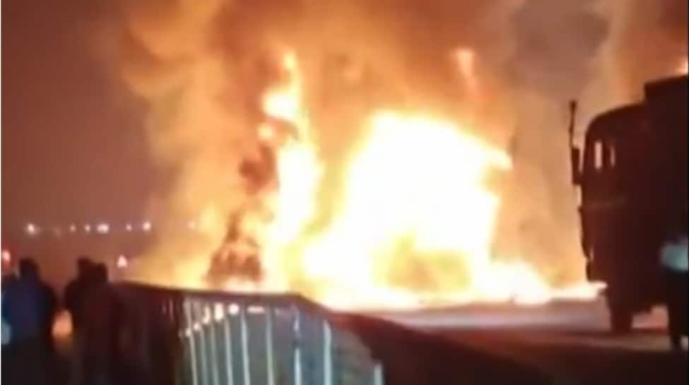 10 Killed As Private Bus Catches Fire After Collision With Truck In Karnataka`s Chitradurga