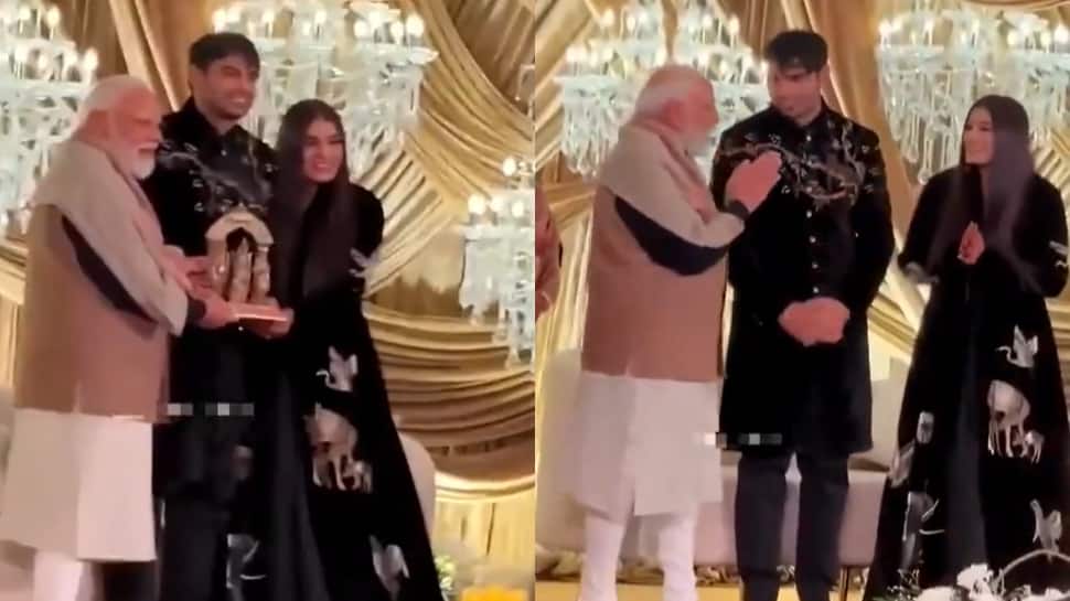 Watch: PM Modi Attends Neeraj Chopra-Himani Mor’s Star-Studded Wedding Reception
