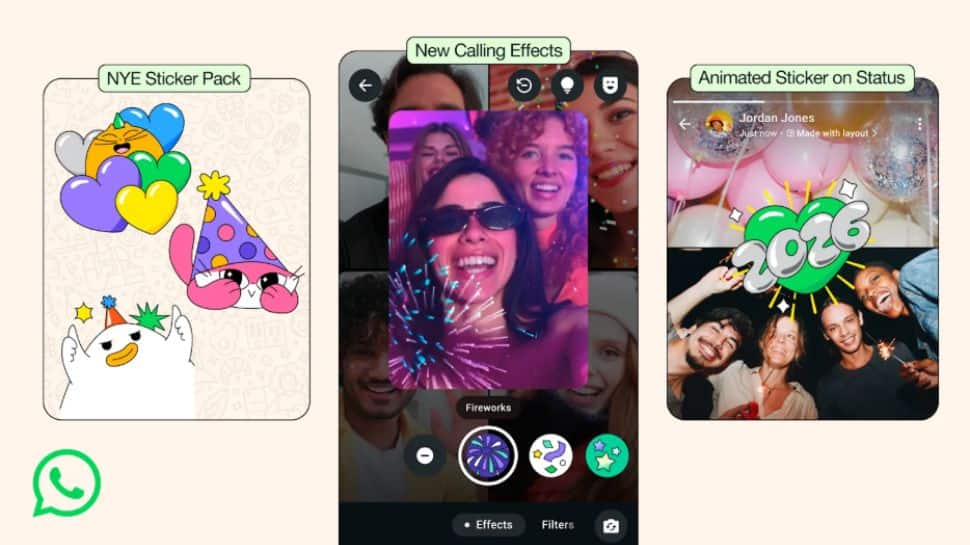 Happy New Year 2026: WhatsApp Rolls Out New Features With Video Call Effects, Status Tools And More