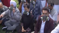 AAP Protests Inside Delhi Assembly Over Worsening Air Quality