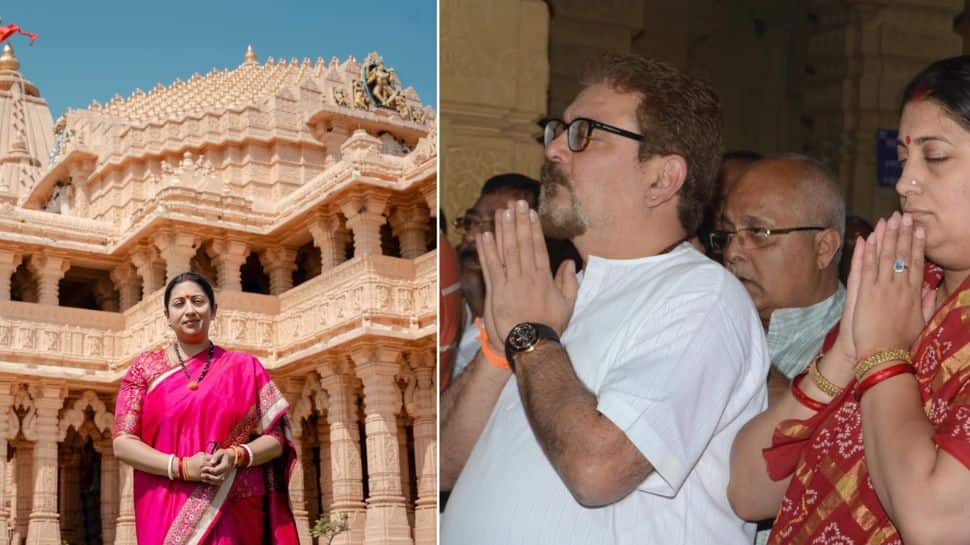 Smriti Irani Posts Spiritual Throwback Moments From Somnath Temple With Husband Zubin Irani
