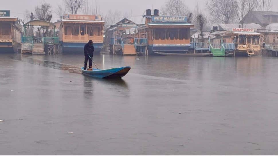 Severe Cold Wave Freezes Dal Lake As Jammu And Kashmir, Ladakh Reel Under Sub-Zero Temperatures