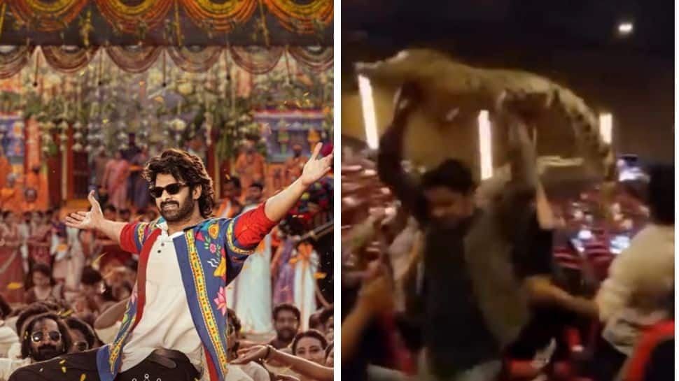Viral Video: Prabhas Fans Carry Fake Crocodiles Into Theatres To Recreate Raja Saab Trailer Scene