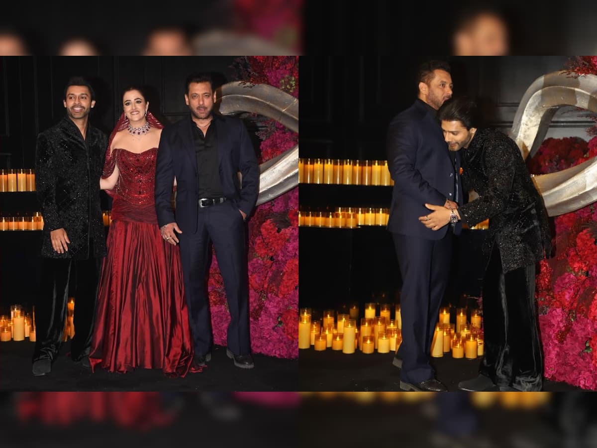 Salman Khan Turns Heads At Nupur Sanon-Stebin Ben Reception; Mouni Roy To Disha Patani &amp; Other Celebs Attend Starry Function - Watch