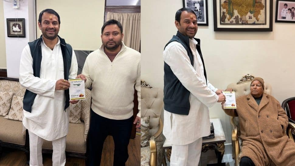 Tej Pratap Yadav Meets Lalu-Rabri, Invites Tejashwi For ‘Dahi-Chuda Feast’