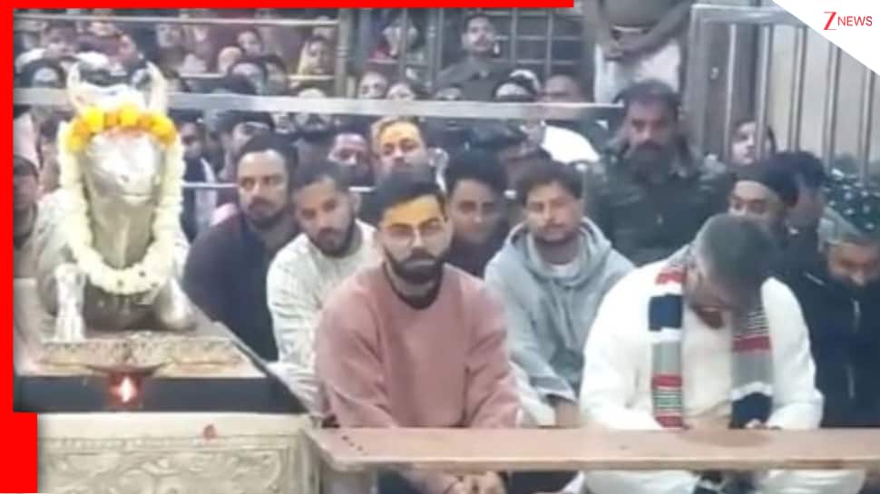 Cricket Stars Virat Kohli, Kuldeep Yadav Seek Blessings At Mahakaleshwar Temple, Ujjain - WATCH