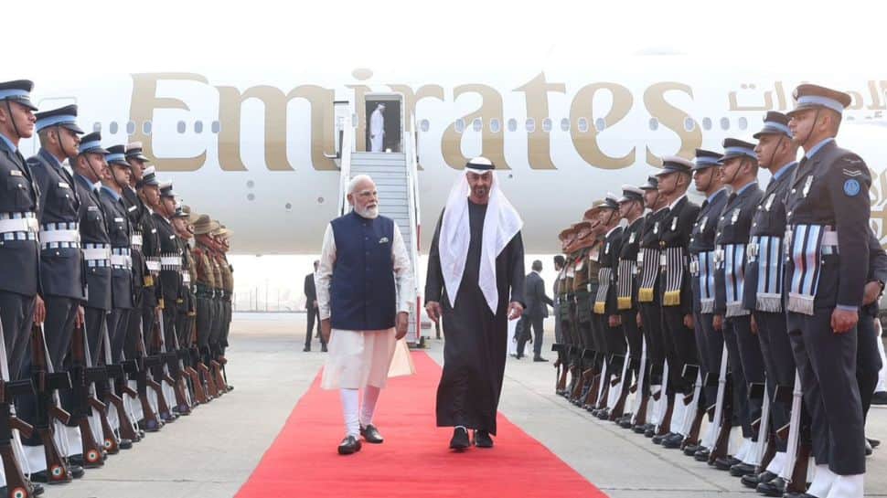 PM Modi Receives UAE President As He Arrives In India For Two-Hour Visit