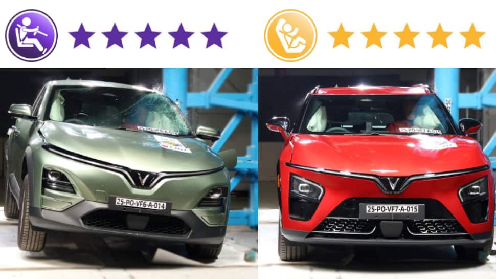 VinFast VF 6 And VF 7 Earned 5-Star Safety Ratings In Bharat NCAP Crash Tests