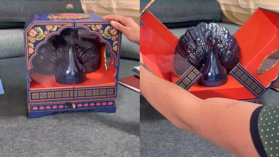 Internet goes wild over Peacock-themed Indian wedding invitation | WATCH