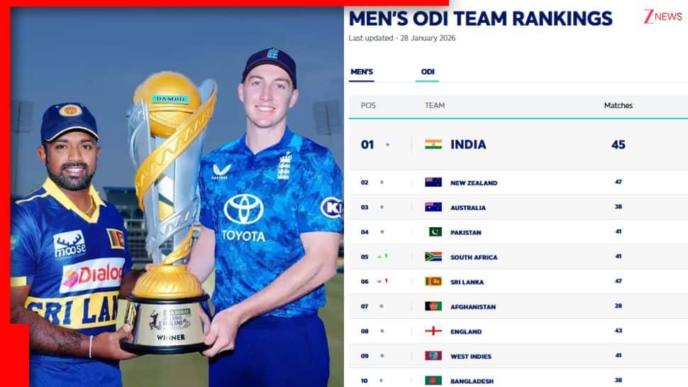 Updated ICC ODI team rankings after England's series win over Sri Lanka, Team India still at top