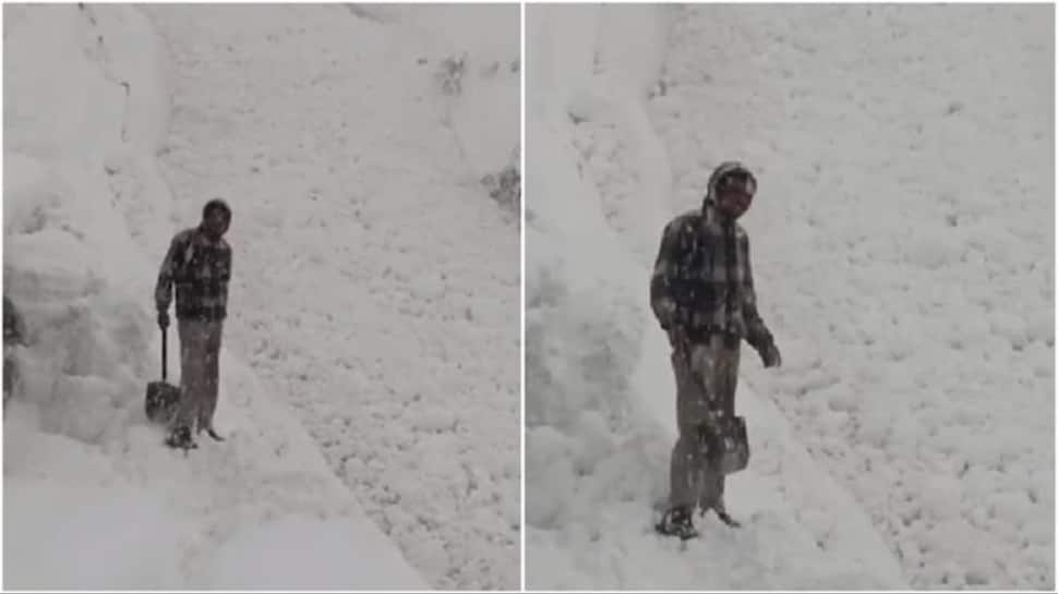 Himachal`s ghost river: Ancient `snow waterfall` awakens in Pangi valley after record drought | VIRAL VIDEO