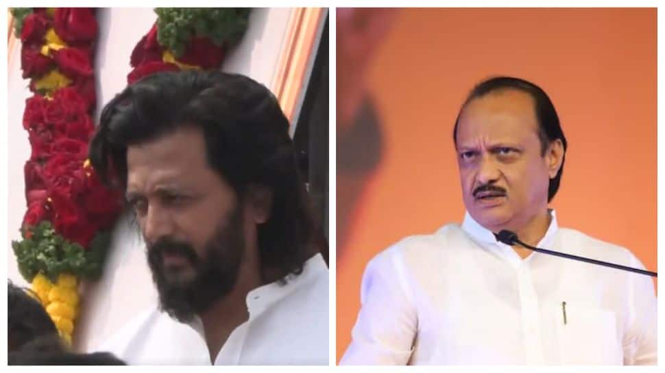 Riteish Deshmukh attends Ajit Pawar’s last rites in Baramati; pays final respects as visuals surface