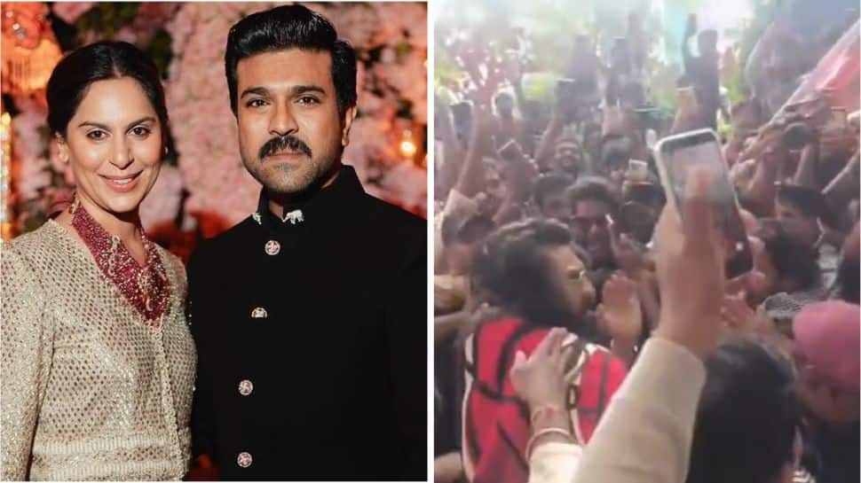Ram Charan, 2-Year-Old daughter mobbed by fans outside hospital while visiting newborn twins; Netizens say ‘no civic sense’