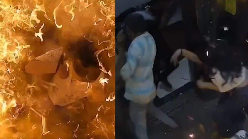 Gas-filled balloons catch fire inside the lift in Mumbai high rise; Shocking video goes viral
