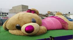 World’s biggest teddy bear: Taller than buildings and impossible to hug