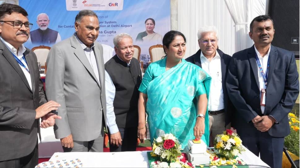 Delhi Chief Minister Rekha Gupta inaugurates 120 mist spray systems at IGI Airport