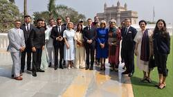 French President Emmanuel Macron meets Bollywood celebs during Mumbai visit 