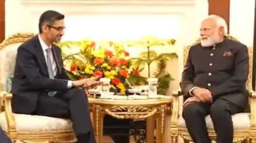 Google CEO Sundar Pichai meets Prime Minister Narendra Modi