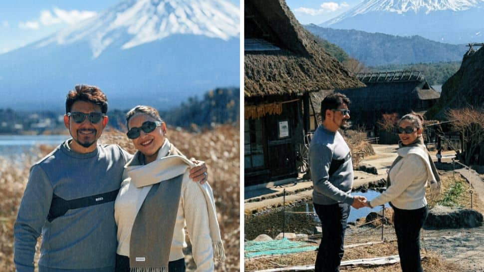 Madhuri Dixit–Dr. Nene’s Japan diaries: Stunning Mount Fuji views to adorable fur baby moments