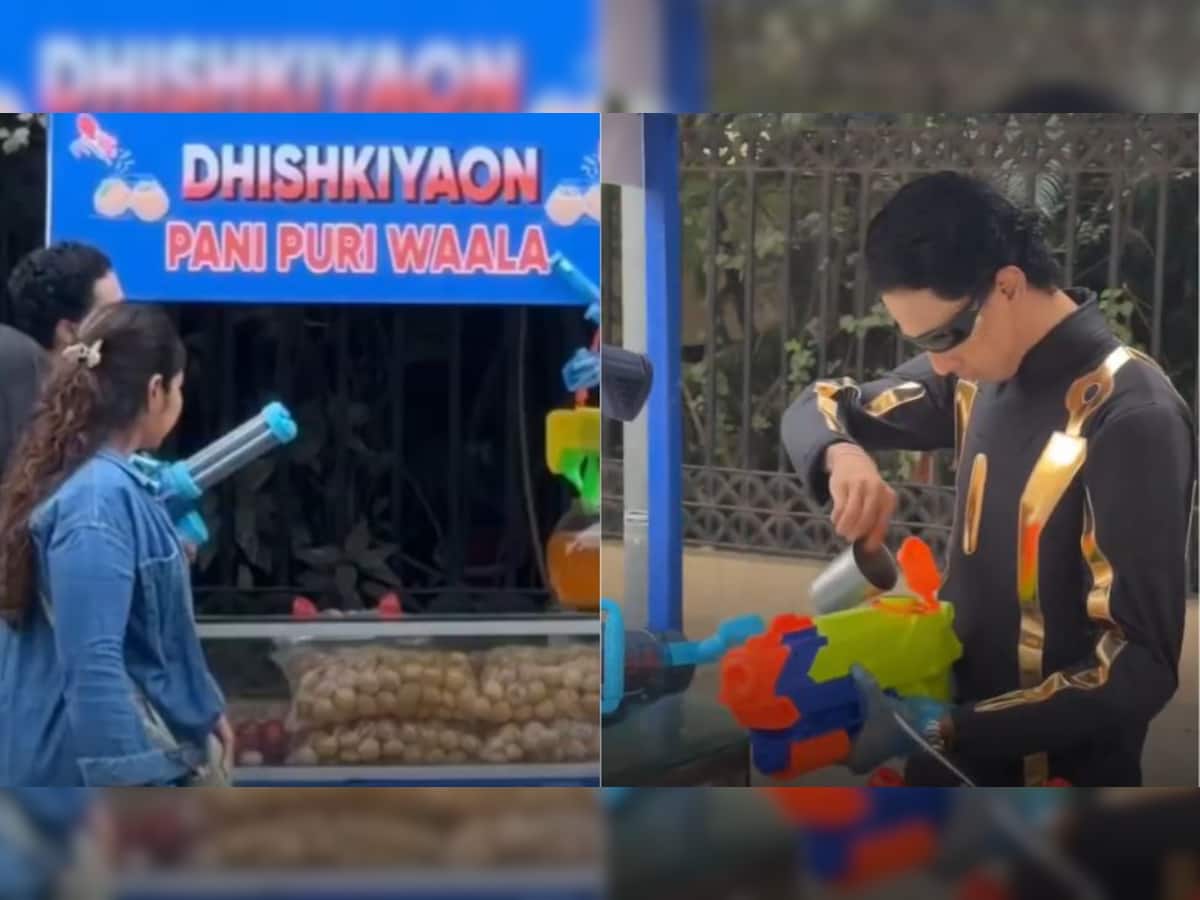 `Dhishkiyaon pani puri wala` serving Golgappe with `water gun` goes viral; Netizens share hilarious comments