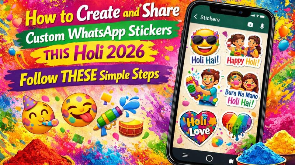How to create and share custom Stickers on WhatsApp THIS Holi 2026; Follow THESE simple steps