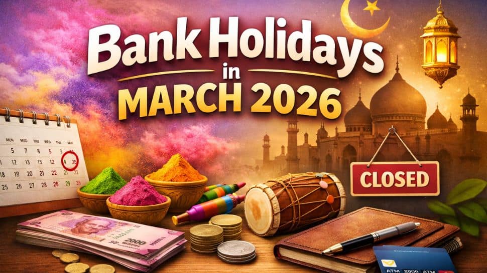 Bank holidays in March 2026: Banks to remain shut on THESE days— Check complete state-wise list