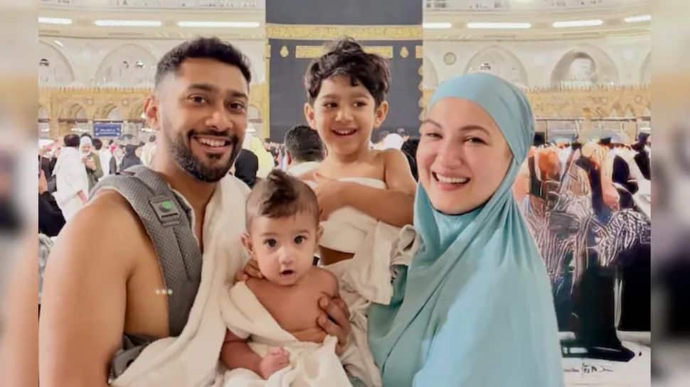 Gauahar Khan shares first glimpse of son Farwaan from Mecca trip with husband Zaid Darbar