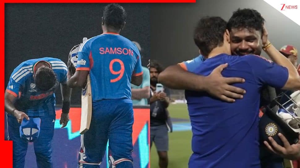 Sanju Samson’s emotional hug with Gautam Gambhir goes viral as Suryakumar Yadav bows down after 97-run knock - Watch