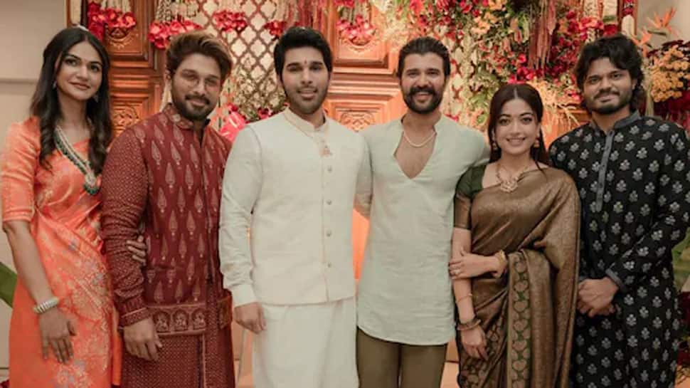 Newlyweds Rashmika Mandanna-Vijay Deverakonda attend Allu Sirish’s pre-wedding ceremony - Pics