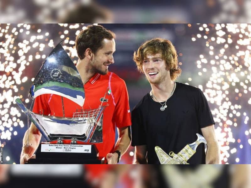 7. Daniil Medvedev and Andre Rublev stuck in Dubai