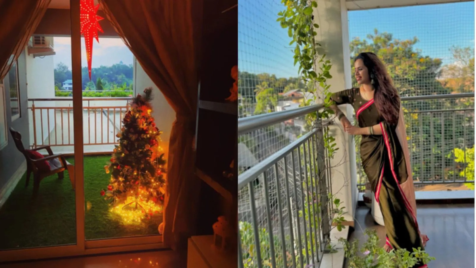 7) Spacious Balcony With Steel Mesh Railings