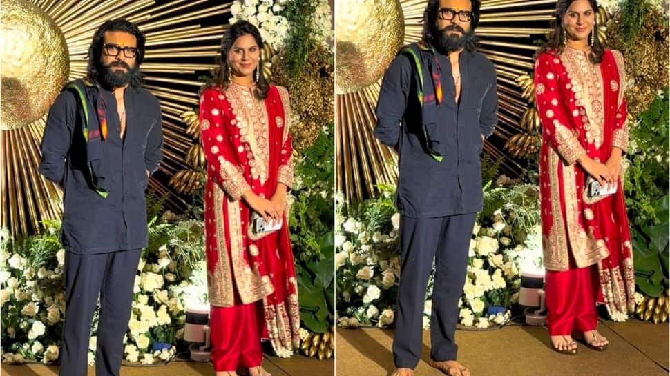 Why Ram Charan wore black and walked barefoot at Rashmika Mandanna–Vijay Deverakonda’s reception