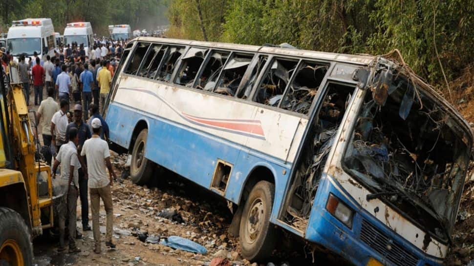 Five killed, over 20 injured after bus overturns in Chhattisgarh`s Jashpur