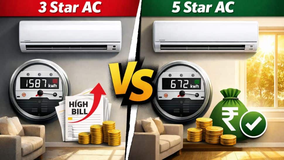 3 Star vs 5 Star AC: Which one saves more electricity? Check price difference, real savings and what else to consider
