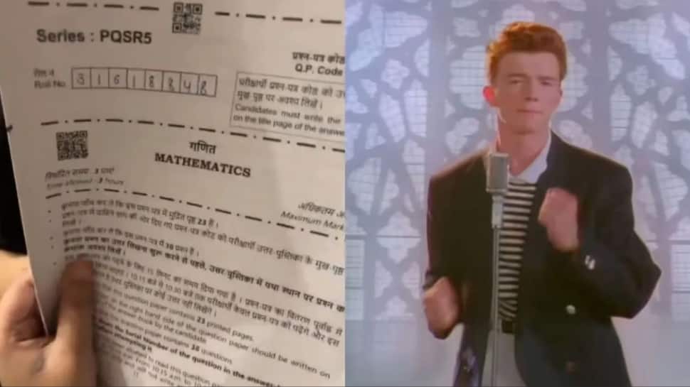 CBSE `Rickrolled`? 1987 dance hit pop-up on class 12 Math paper QR code sparks meme frenzy | VIRAL VIDEO