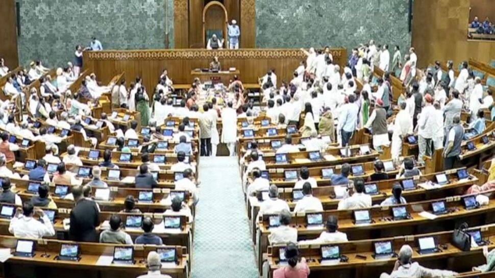 Opposition`s no-confidence motion against Lok Sabha Speaker defeated by voice vote amid uproar