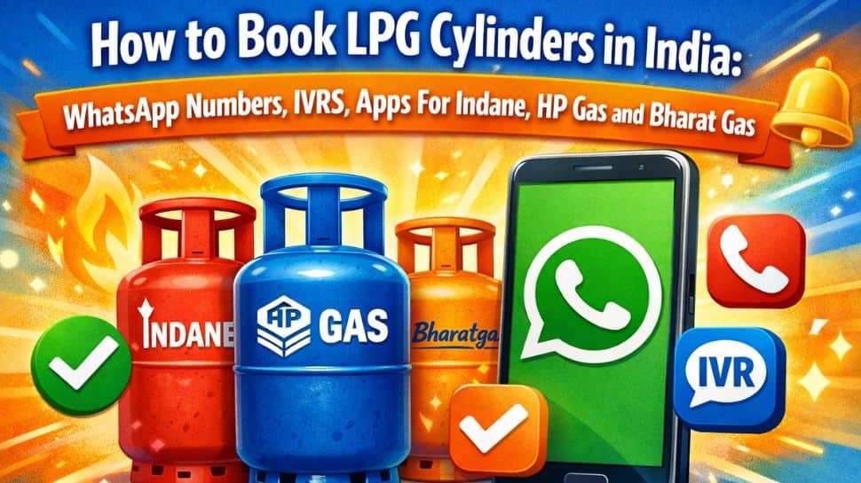 How to book LPG cylinders in India: WhatsApp numbers, IVRS, SMS, and ...