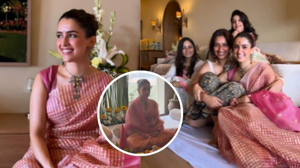Sanya Malhotra performs Griha Pravesh pooja, calls new home 'A little piece of my journey'