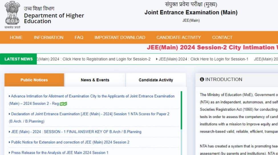 JEE Main 2026 Session 2 admit card out: Check direct link at jeemain ...